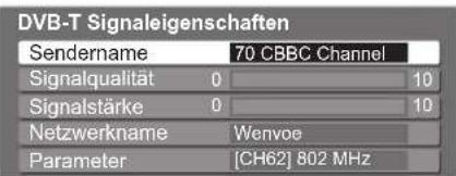 PANASONIC TX-P37C10ES - DVB-Signal überprüfen Signaleigenschaften - 2