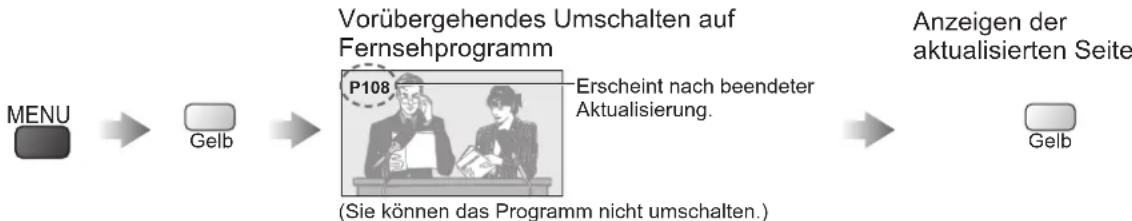 PANASONIC TX-P37X10E - Betrachten eines Fernsehprogramms während der Suche nach einer Videotext-Seite - 1