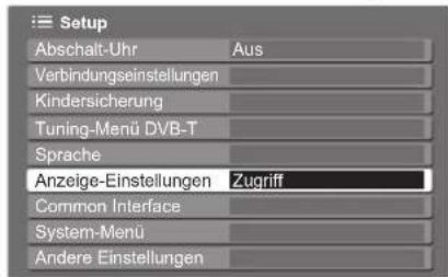 PANASONIC TX-P37X10E - Wählen Sie „Anzeige-Einstellungen“. - 1