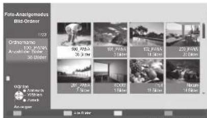 PANASONIC TX-P37X10E - Wählen Sie den Ordner für Anzeige der Miniaturbilder aus. - 1