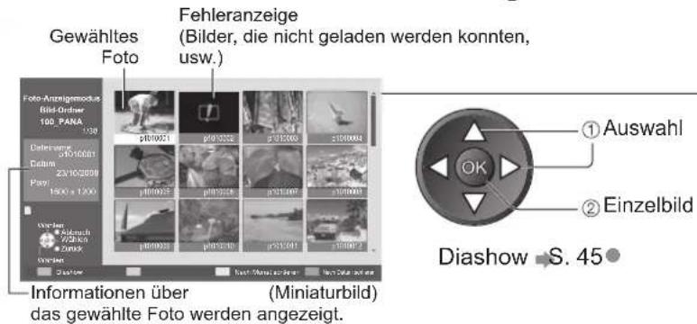 PANASONIC TX-P37X10E - Wählen Sie die Datei vom anzuzeigenden Miniaturbild aus. - 1