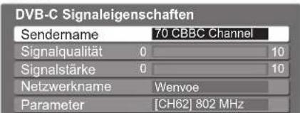 PANASONIC TX-P54Z11 - DVB-Signal überprüfen Signaleigenschaften - 3