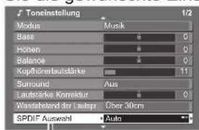 PANASONIC TX-P42G15E - Toneinstellungen - 7