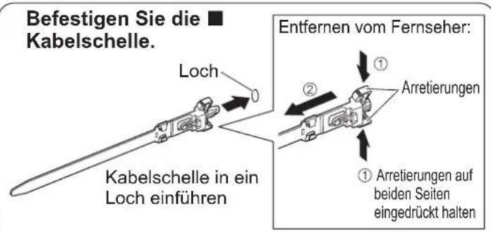 PANASONIC TX-L37V10 - Gebrauch der Kabelschelle - 2