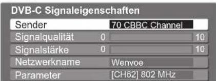 PANASONIC TX-L37V10 - DVB-Signal überprüfen Signaleigenschaften - 3