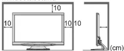 PANASONIC TX-L37V10 - ■Für einen zur Wärmeabfuhr ausreichenden Freiraum im Umfeld des Gerätes sorgen - 1