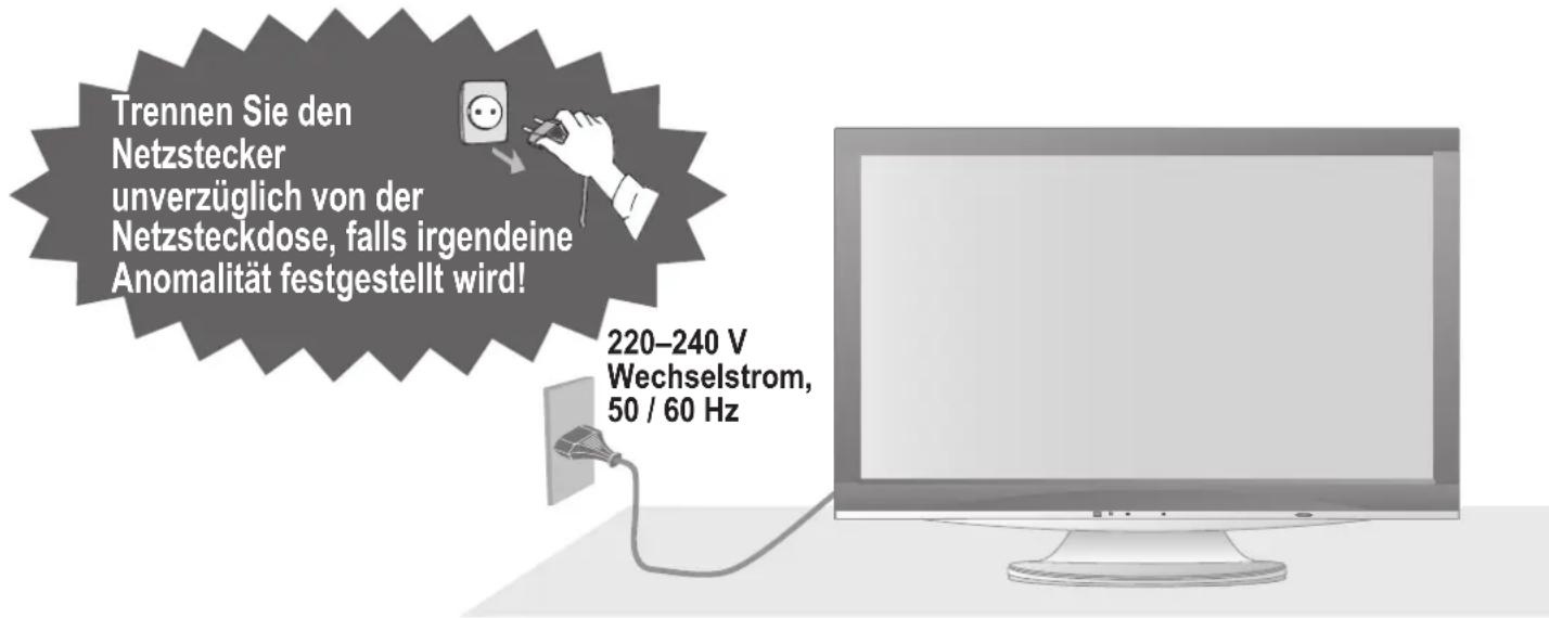 PANASONIC TX-L37V10 - Handhabung von Netzstecker und Netzkabel - 1