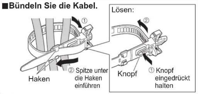 PANASONIC TX-L37V10 - Gebrauch der Kabelschelle - 3