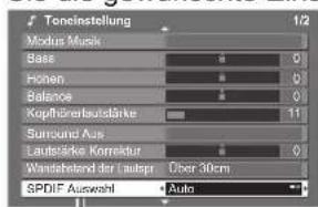 PANASONIC TX-L37V10 - Toneinstellungen - 9