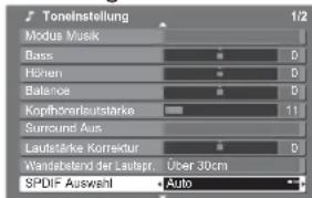 PANASONIC TX-L37U10 - Toneinstellungen - 8