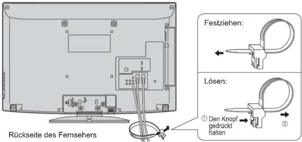 PANASONIC TX-L37U10 - Gebrauch der Kabelklemmen - 1