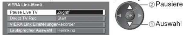 PANASONIC TX-L37U10 - Aufrufen und Pausieren des laufenden Fernsehprogramms - 3