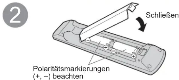 PANASONIC TX-L37U10 - Einlegen / Entfernen der Batterien der Fernbedienung - 2