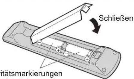 PANASONIC TX-L37GA11 - Einlegen / Entfernen der Batterien der Fernbedienung - 2