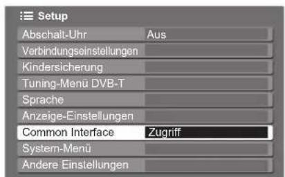 PANASONIC TX-L37GA11 - Wählen Sie „Common Interface“. - 1