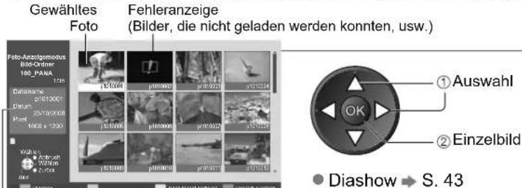 PANASONIC TX-L37S10 - Wählen Sie die Datei vom anzuzeigenden Miniaturbild aus. - 1