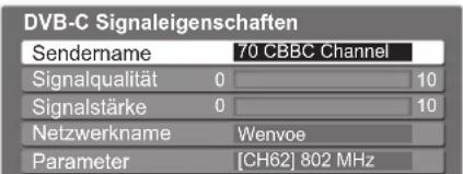 PANASONIC TX-L37G15E - DVB-Signal überprüfen Signaleigenschaften - 3