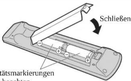PANASONIC TX-L37G15E - Einlegen / Entfernen der Batterien der Fernbedienung - 2