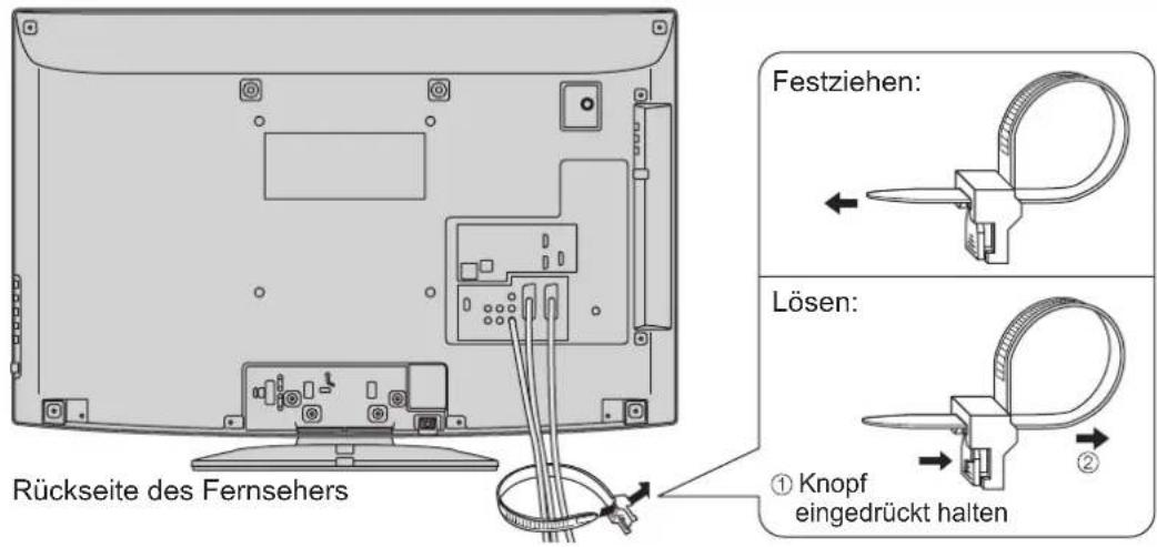 PANASONIC TX-L37G15E - Gebrauch der Kabelschelle - 1