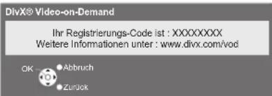 PANASONIC TX-L37G15E - Zum Anzeigen des DivX VOD-Registrierungscodes - 1
