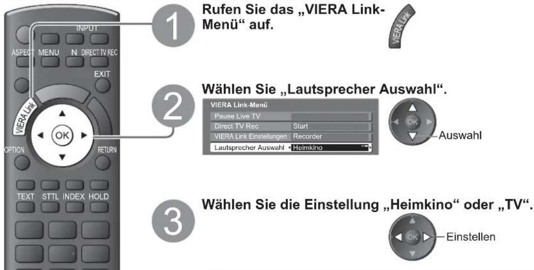 PANASONIC TX-L32X10 - Zugriff auf und Steuerung der Lautstärke der Lautsprecher - 1