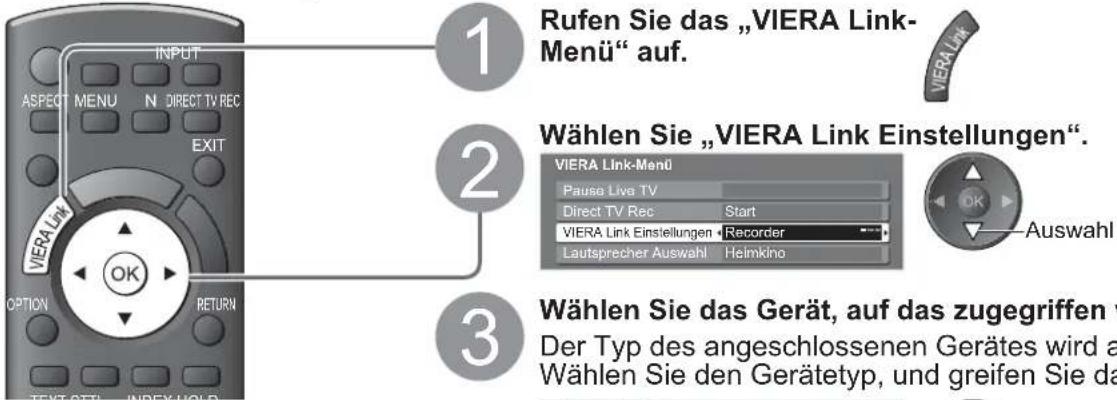 PANASONIC TX-L32X10 - Zugriff und Bedienung des Gerätemenüs - 1