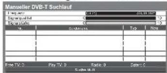 PANASONIC TX-L32X10 - Manuelles Einstellen des DVB-Programms Suchlauf - 1