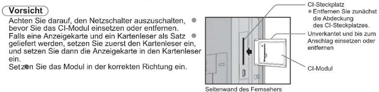 PANASONIC TX-L32X10 - Gebrauch des Common Interface - 1