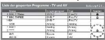 PANASONIC TX-L32X10 - Sperren von Programmplätzen Kindersicherung - 5