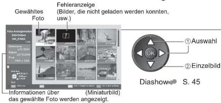 PANASONIC TX-L32X10 - Wählen Sie die Datei vom anzuzeigenden Miniaturbild aus. - 1