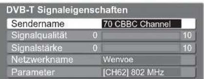 PANASONIC TX-L32X10 - DVB-Signal überprüfen Signaleigenschaften - 2