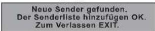 PANASONIC TX-L32X10 - Benachrichtigung anzeigen Neue Sender melden - 1