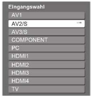 PANASONIC TX-L32GA11 - Wählen Sie den Eingang, an den das Zusatzgerät angeschlossen ist. - 1