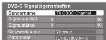 PANASONIC TX-L32GA11 - DVB-Signal überprüfen Signaleigenschaften - 3