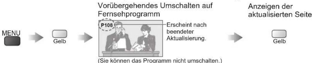 PANASONIC TX-L32GA11 - Betrachten eines Fernsehprogramms während der Suche nach einer Videotext-Seite - 1