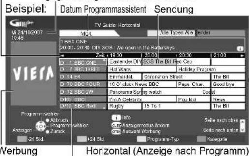 PANASONIC TX-L32X15 - Rufen Sie den Programmassistenten auf. - 3