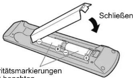 PANASONIC TX-L32X15 - Einlegen / Entfernen der Batterien der Fernbedienung - 2
