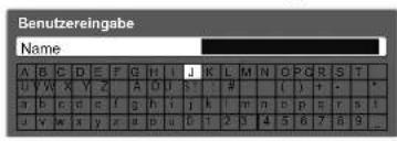 PANASONIC TX-L32X15 - ■ Eingeben von Zeichen über die eingeblendete Tastatur - 1