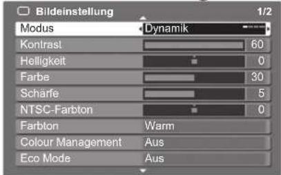 PANASONIC TX-L37G10 - Wählen Sie den gewünschten Eintrag. - 1