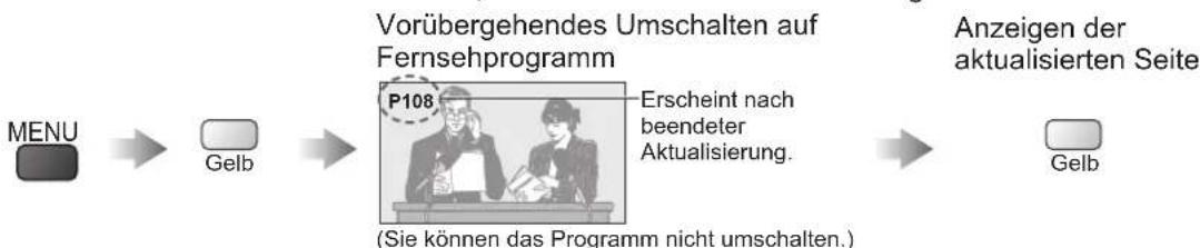 PANASONIC TX-L37G10 - Betrachten eines Fernsehprogramms während der Suche nach einer Videotext-Seite - 1