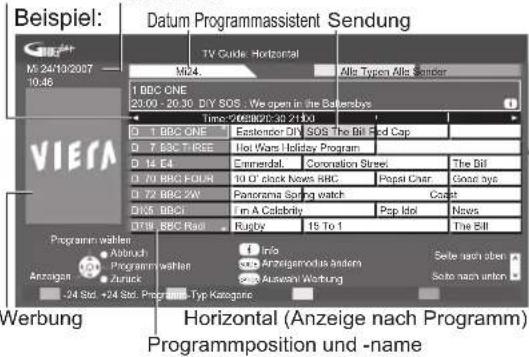 PANASONIC TX-L37G10 - Rufen Sie den Programmassistenten auf. - 2