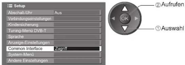 PANASONIC TX-L37G10 - Wählen Sie „Common Interface“. - 1