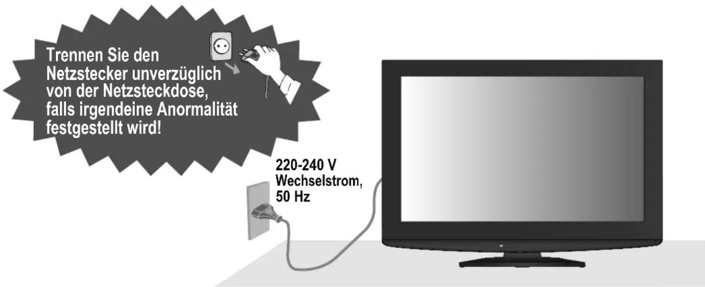 PANASONIC TX-L26C10 - Handhabung von Netzstecker und Netzkabel - 1
