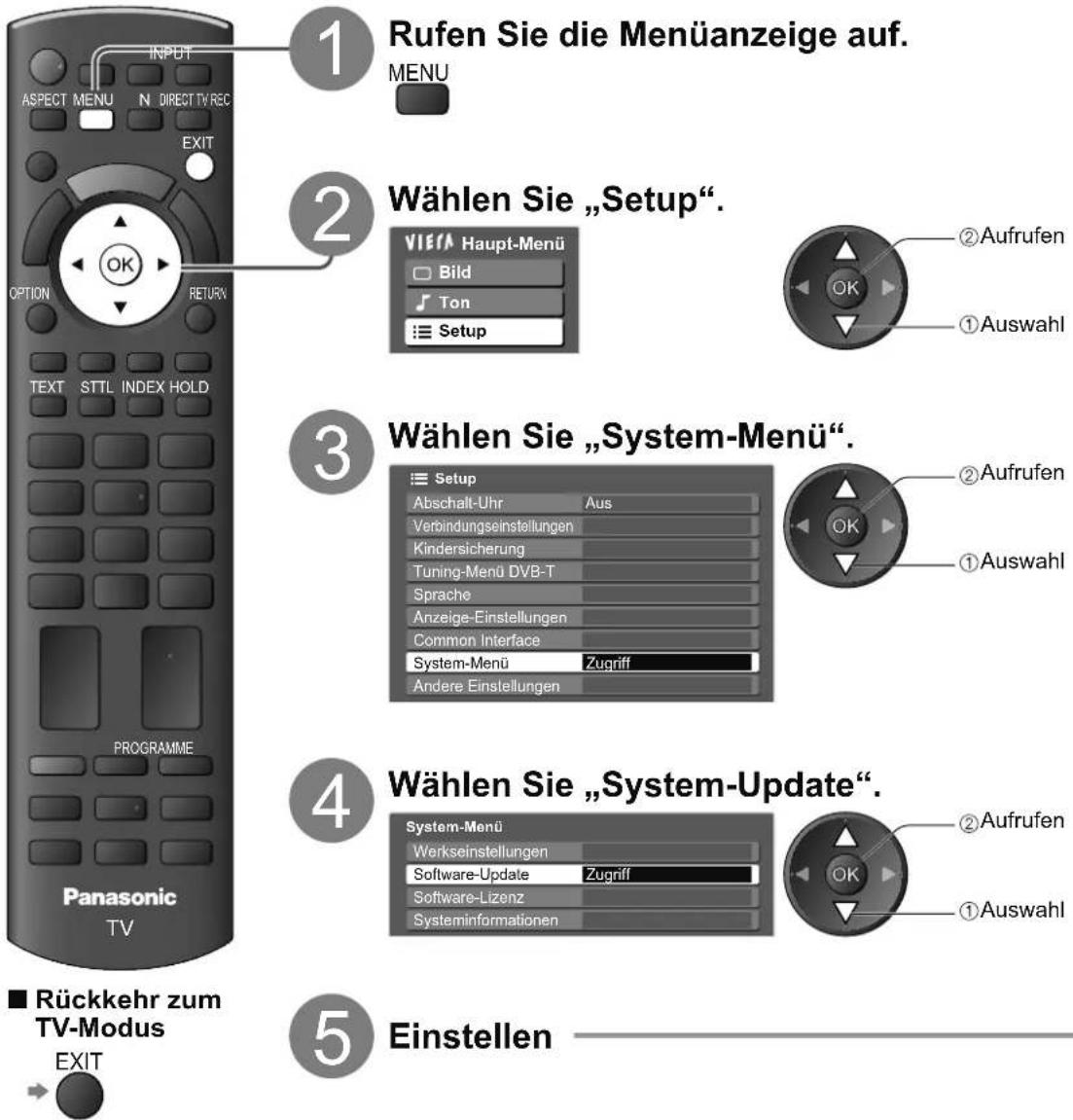 PANASONIC TX-L26C10 - Aktualisieren der Software des Fernsehers - 3