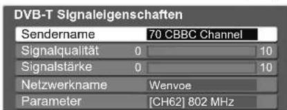 PANASONIC TX-L26C10 - DVB-Signal überprüfen Signaleigenschaften - 2