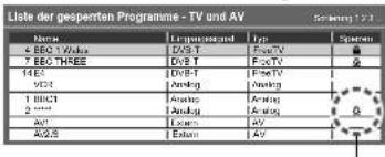 PANASONIC TX-L26C10 - Sperren von Programmplätzen Kindersicherung - 5