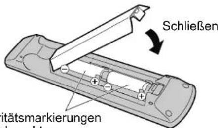PANASONIC TX-L26C10 - Einlegen / Entfernen der Batterien der Fernbedienung - 2