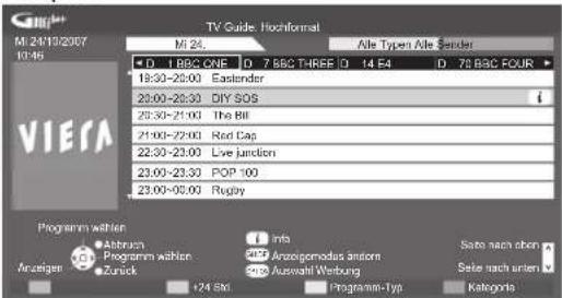 PANASONIC TX-L19X10E - Rufen Sie den Programmassistenten auf. - 3