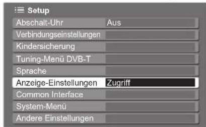 PANASONIC TX-L19X10E - Wählen Sie „Anzeige-Einstellungen“. - 1