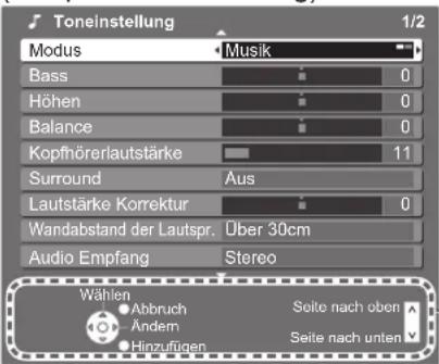 PANASONIC TX-L19X10E - Bildschirm-Hilfe – Anleitungsfeld - 1